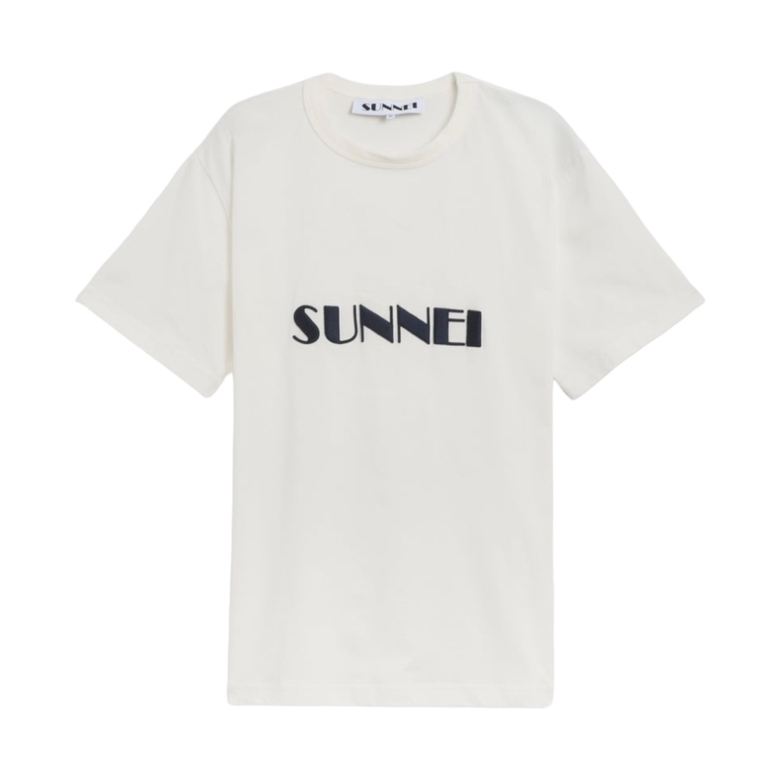 MRTWXJER069-JER012-7478 Sunnei Classic Big Logo Embroidered T-Shirt White