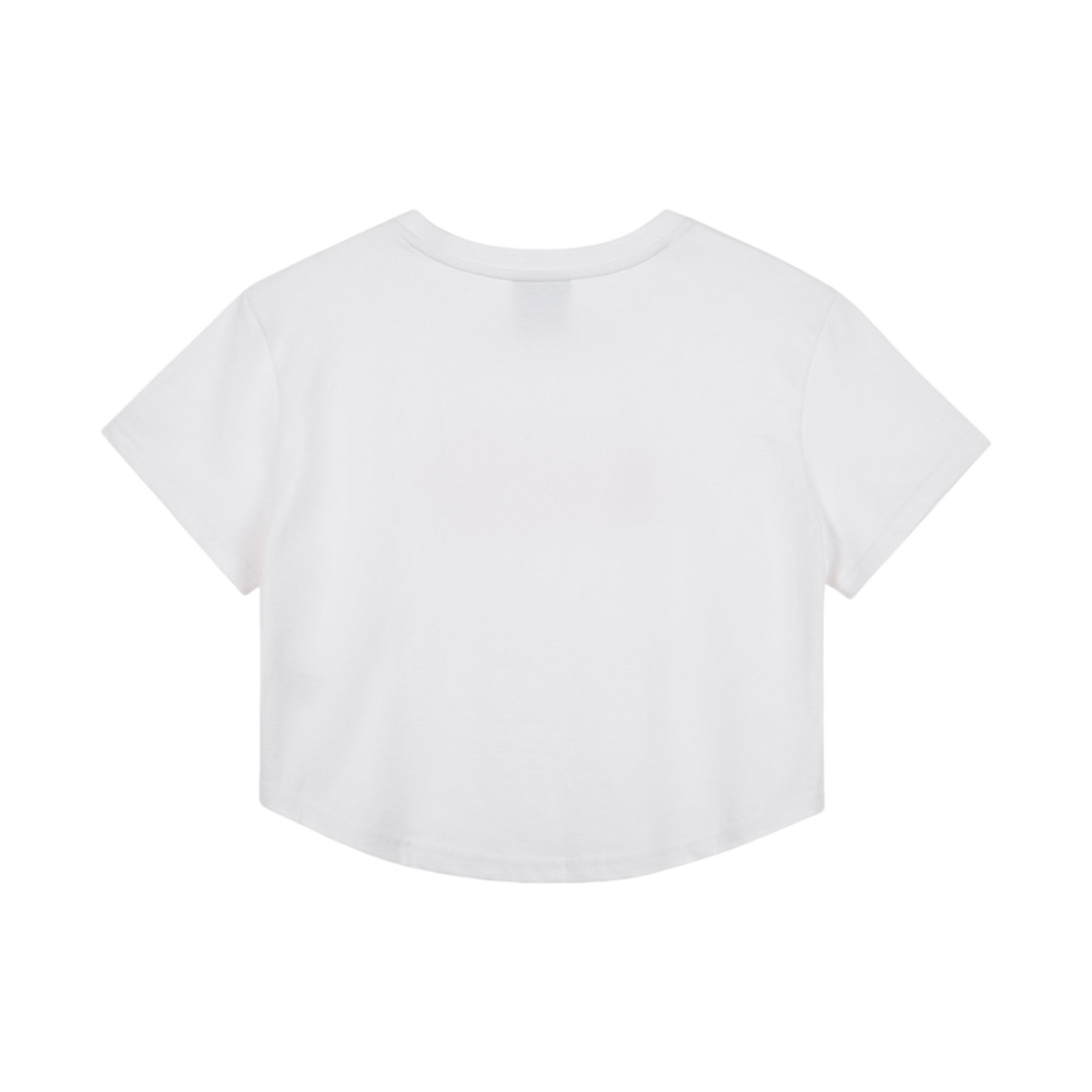 (W) 이미스 체인 스티치 티셔츠 화이트 핑크((W) Emis Chain Stitch T-Shirt White Pink) - 2