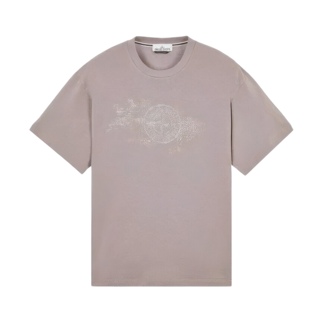 80152RCE8-V0092 Stone Island 2RCE8 Printed Cotton Jersey with Camo Three Embroidery Short Sleeve T-Shirt Dove Grey - 24SS