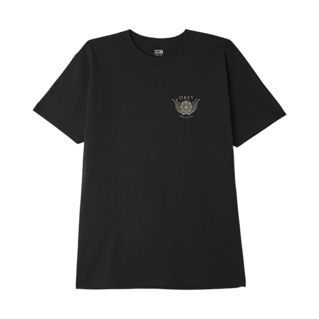 오베이 리프 크레스트 티셔츠 블랙(Obey Leaf Crest T-Shirt Black) - 2