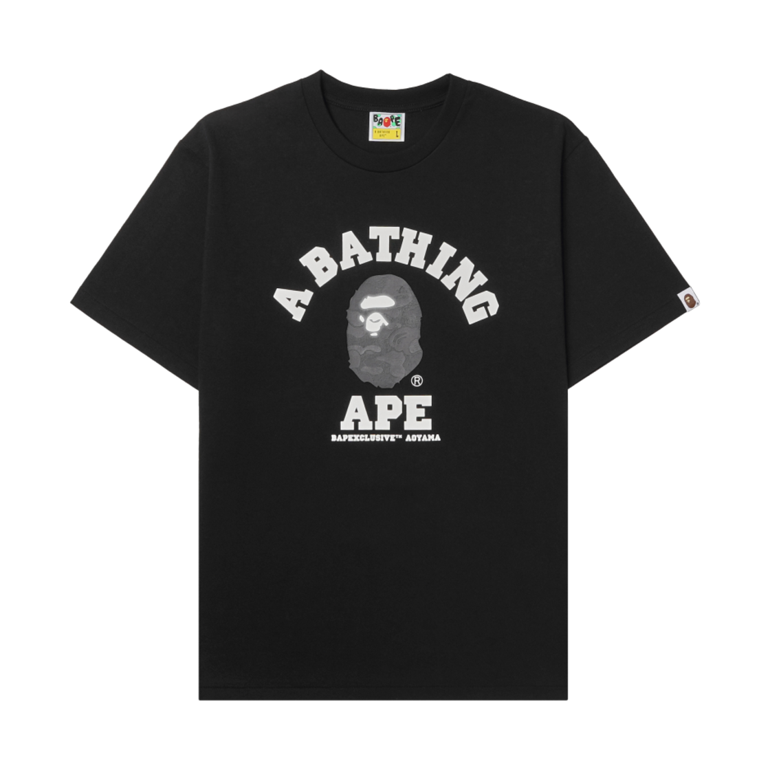 베이프 베이프익스클루시브 아오야마 카모 컬리지 티셔츠 블랙(BAPE Bapexclusive Aoyama Camo College T-Shirt Black) - 1