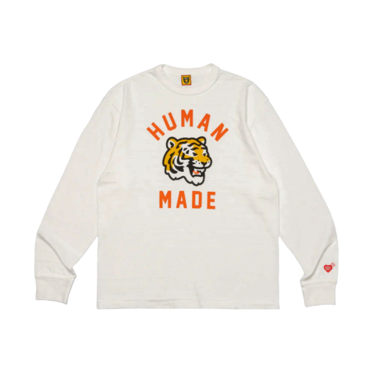 휴먼 메이드 헨리넥 롱슬리브 티셔츠 화이트 | Human Made | KREAM