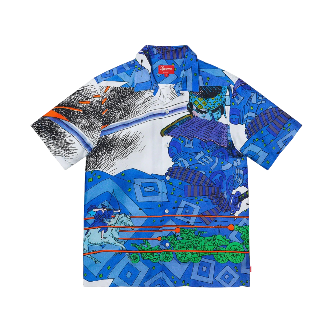 슈프림 로닌 실크 숏슬리브 셔츠 블루 - 23SS(Supreme Ronin Silk S/S Shirt Blue - 23SS) - 1