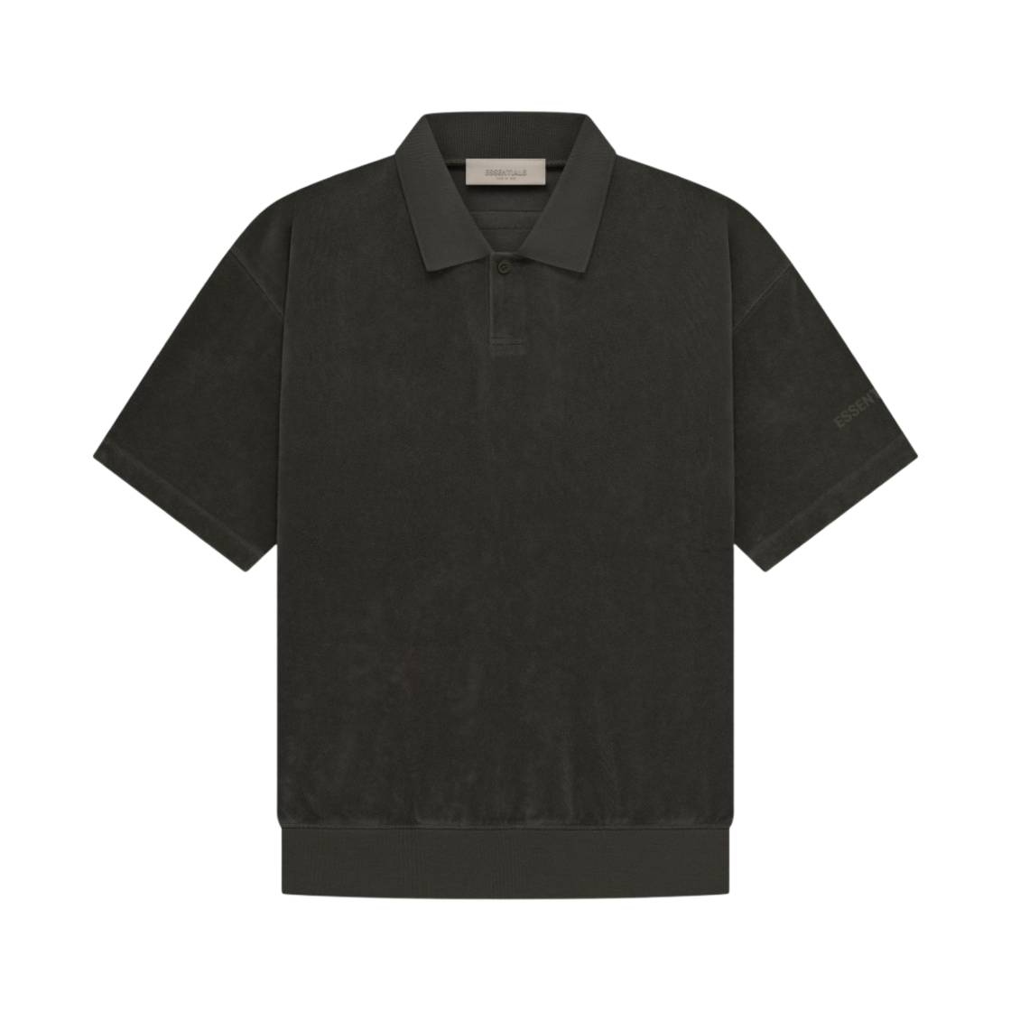 에센셜 숏슬리브 테리 폴로 오프 블랙 - 23SS(Essentials SS Terry Polo Off Black - 23SS)