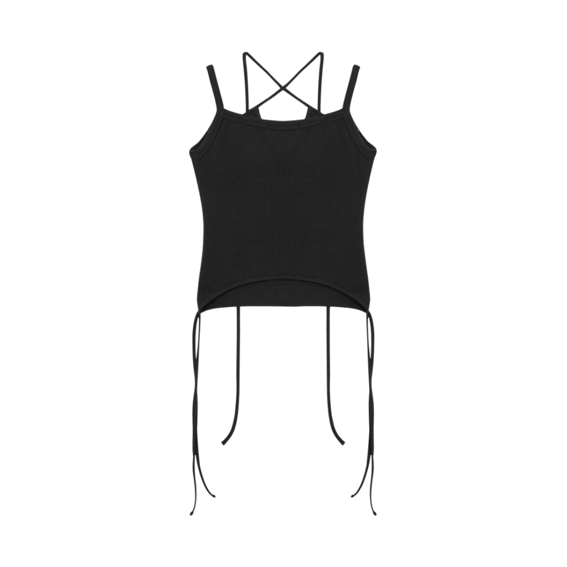 베이컨트 아카이브 우먼 이네스 레이어드 슬리브리스 탑 블랙