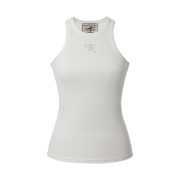 (W) Threetimes Jewel Tank Top Long Length White