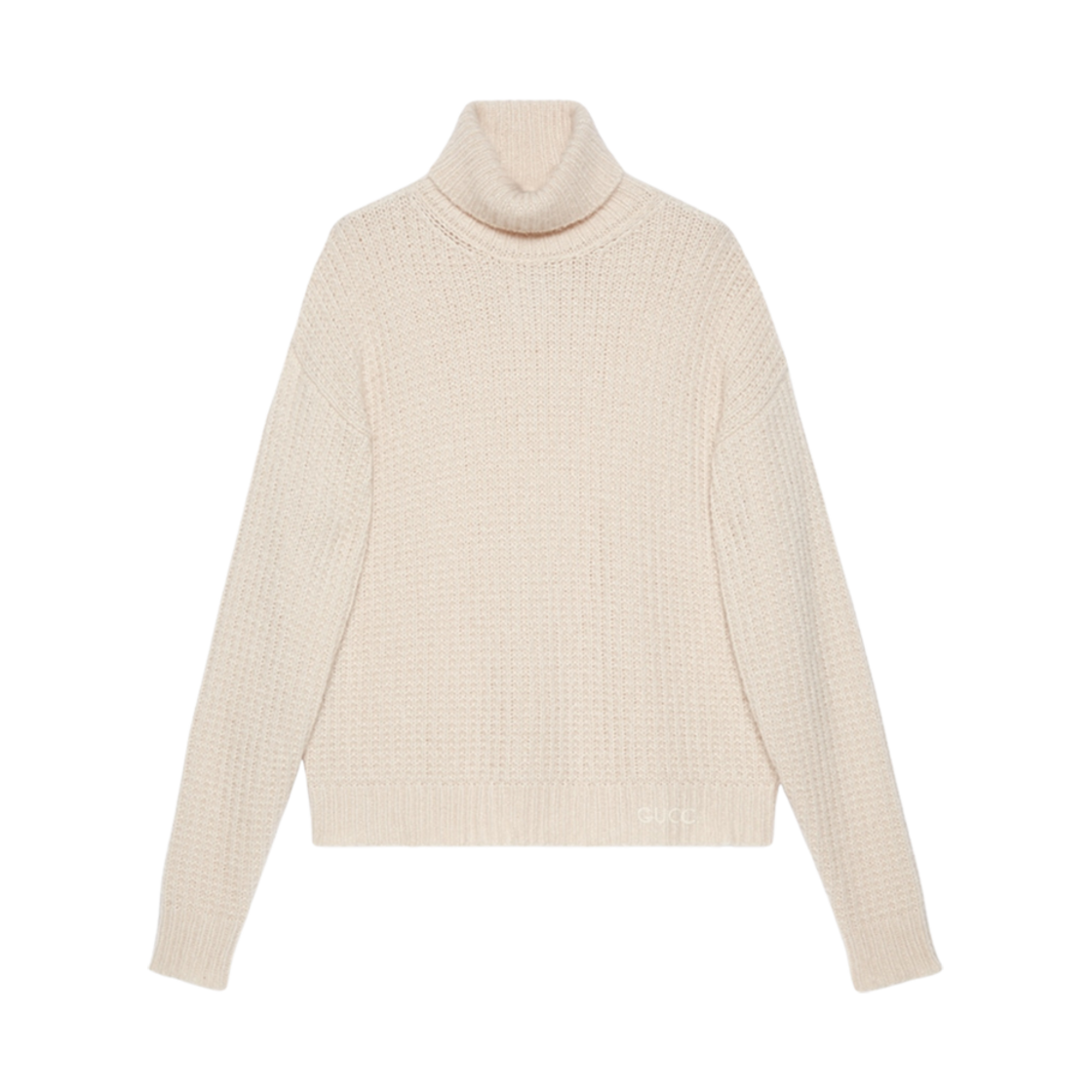766263-XKDJA-9791 (W) Gucci Cashmere Silk Turtleneck Jumper Ivory