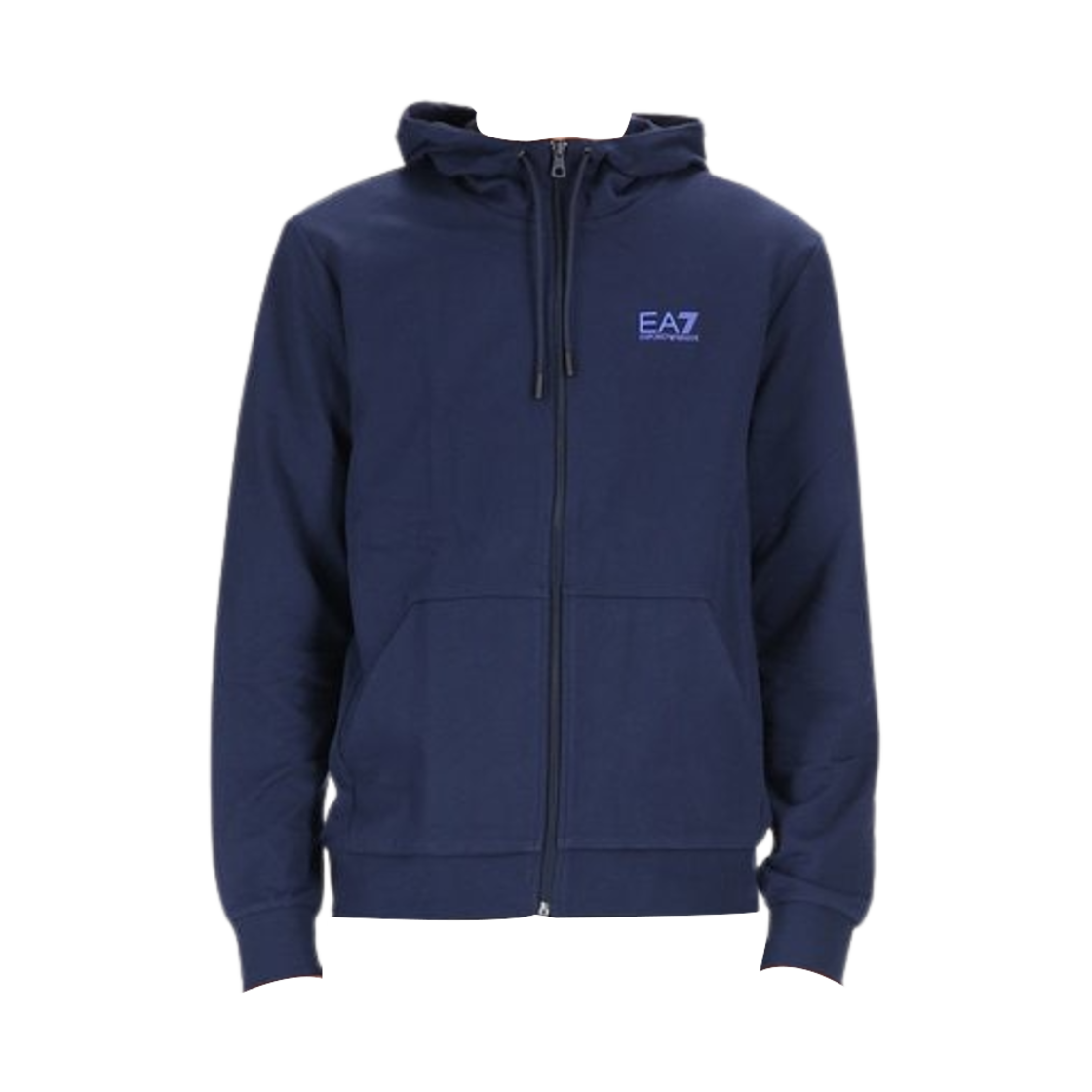 6RPM53PJ05Z1554 Emporio Armani EA7 Logo Print Zip Up Hoodie Navy