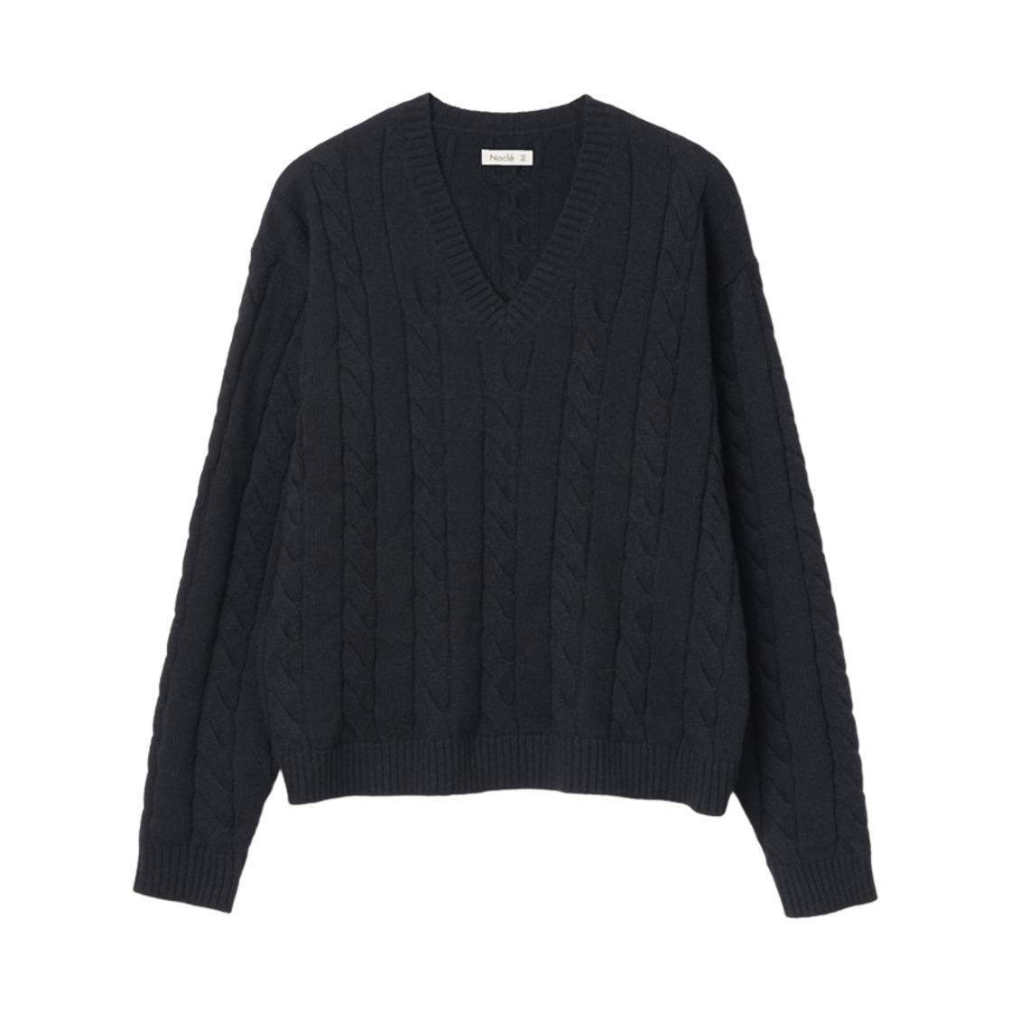 NOC088 Nocle 302 V-neck Knit Black