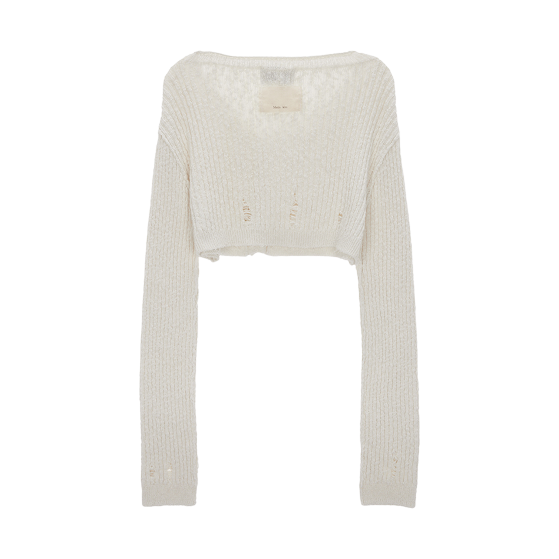 (W) 마뗑킴 버튼 볼레로 니트 가디건 아이보리((W) Matin Kim Button Bolero Knit Cardigan Ivory) - 2