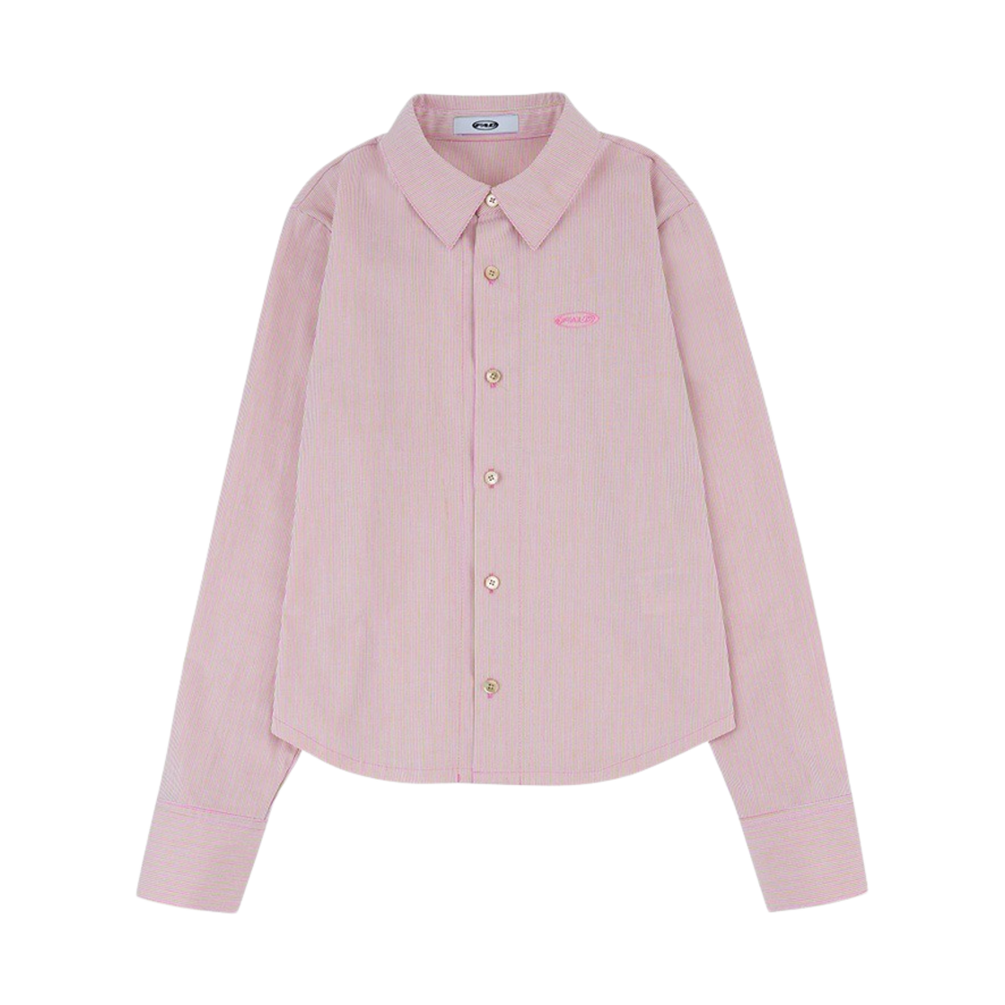 S30454 FAD Crop Shirts Stripe Pink