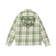 Human Made Checked Overshirt Green