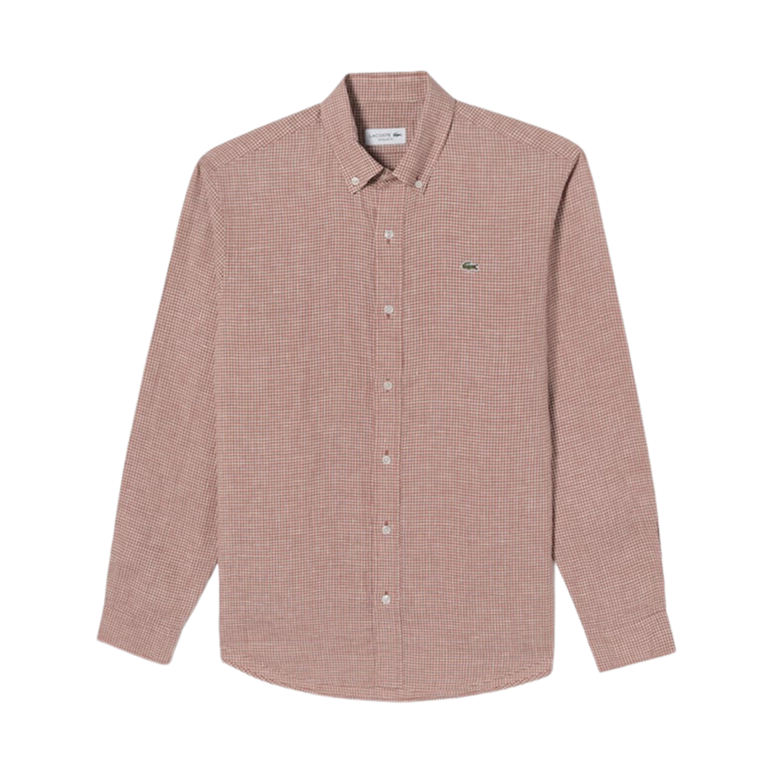 라코스테 린넨 깅엄 체크 셔츠 라이트 브라운(Lacoste Linen Gingham Check Shirt Light Brown) - 1