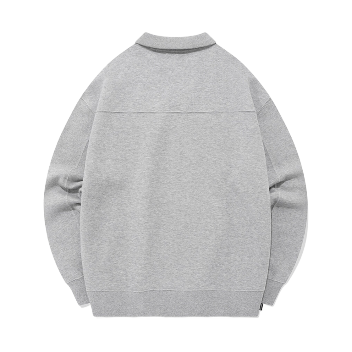 커버낫 웨일 로고 카라 스웨트셔츠 멜란지 그레이(Covernat Wale Logo Collar Sweatshirt Melange Grey) - 2