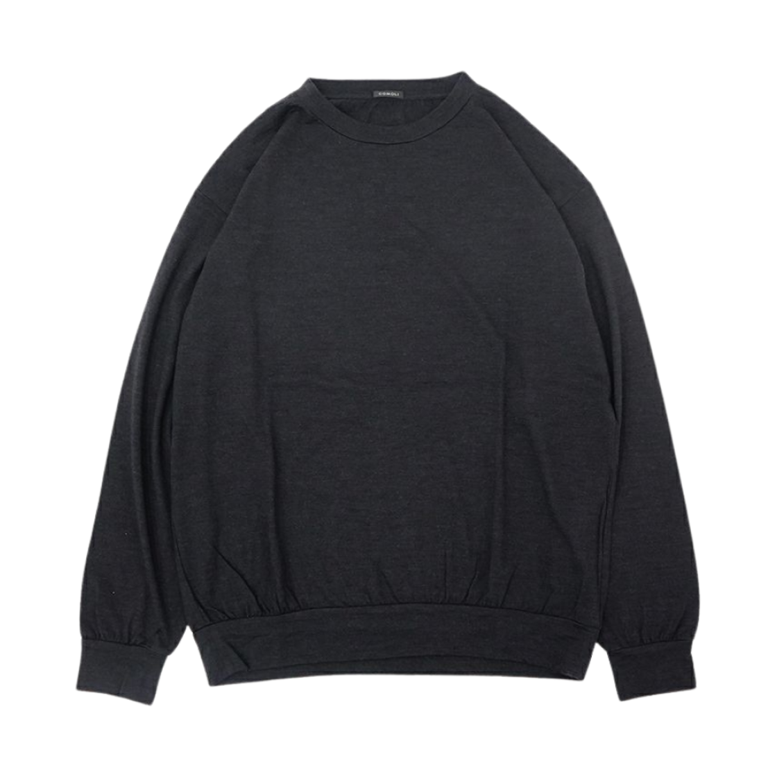 코모리 울 저지 롱슬리브 크루넥 차콜 - 24AW(Comoli Wool Jersey Long Sleeve Crewneck Charcoal - 24AW)