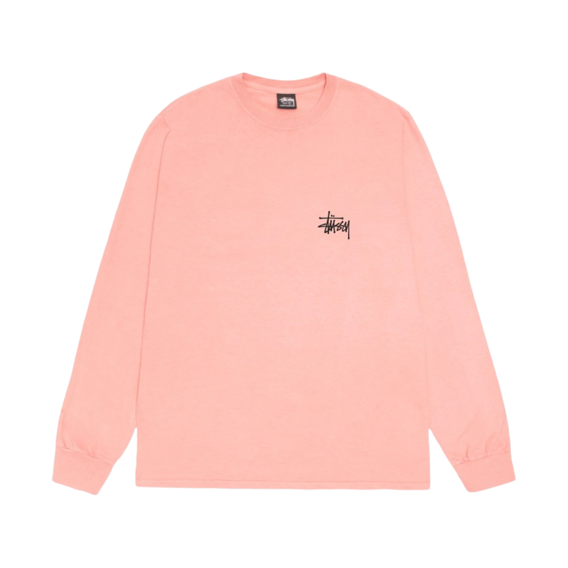 스투시 베이직 스투시 피그먼트 다이드 롱슬리브 티셔츠 코랄 2024(Stussy Basic Stussy Pigment Dyed LS T-Shirt Coral 2024) - 2