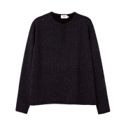 LEARVE Cove Hook Henley Neck T-Shirt Violet