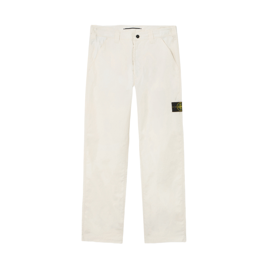 K1S1531000-15S0011-V0093 Stone Island 3100015 Supima Cotton Canvas Non Aqueous Dyeing Technology Regular Fit Chino Trousers with Pockets Ivory - 25SS