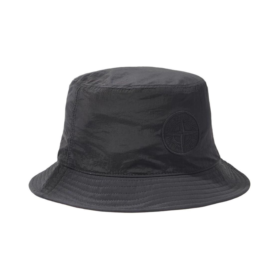 스톤 아일랜드 9100012 나일론 메탈 인 에코닐 버킷햇 메쉬 리닝 앤 컴퍼스 자수 블랙(Stone Island 9100012 Nylon Metal in Econyl Bucket Hat with Mesh Lining and Compass Embroidery Black) - 1