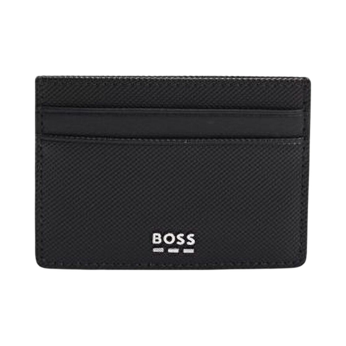 50536095-001 Hugo Boss Embossed Card Holder with Logo Black