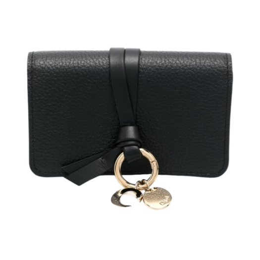 CHC21WP015F57001 Chloe Alphabet Card Holder Black