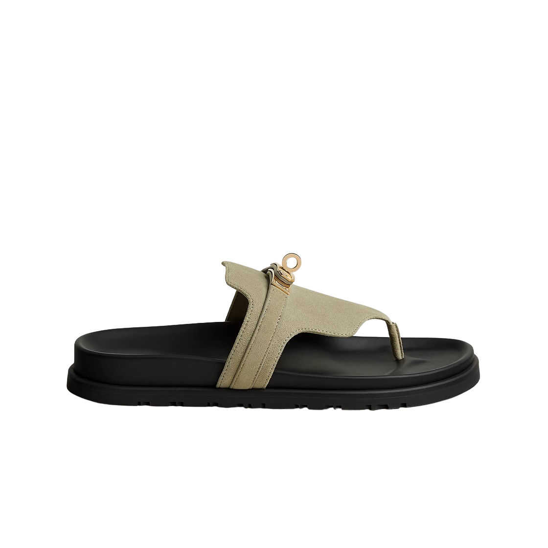 (W) 에르메스 엠파이어 샌들 스웨이드 고트스킨 & 페르마브라스 하드웨어 베르 모자이크((W) Hermes Empire Sandal Suede Goatskin & Permabrass Vert Mosaique)
