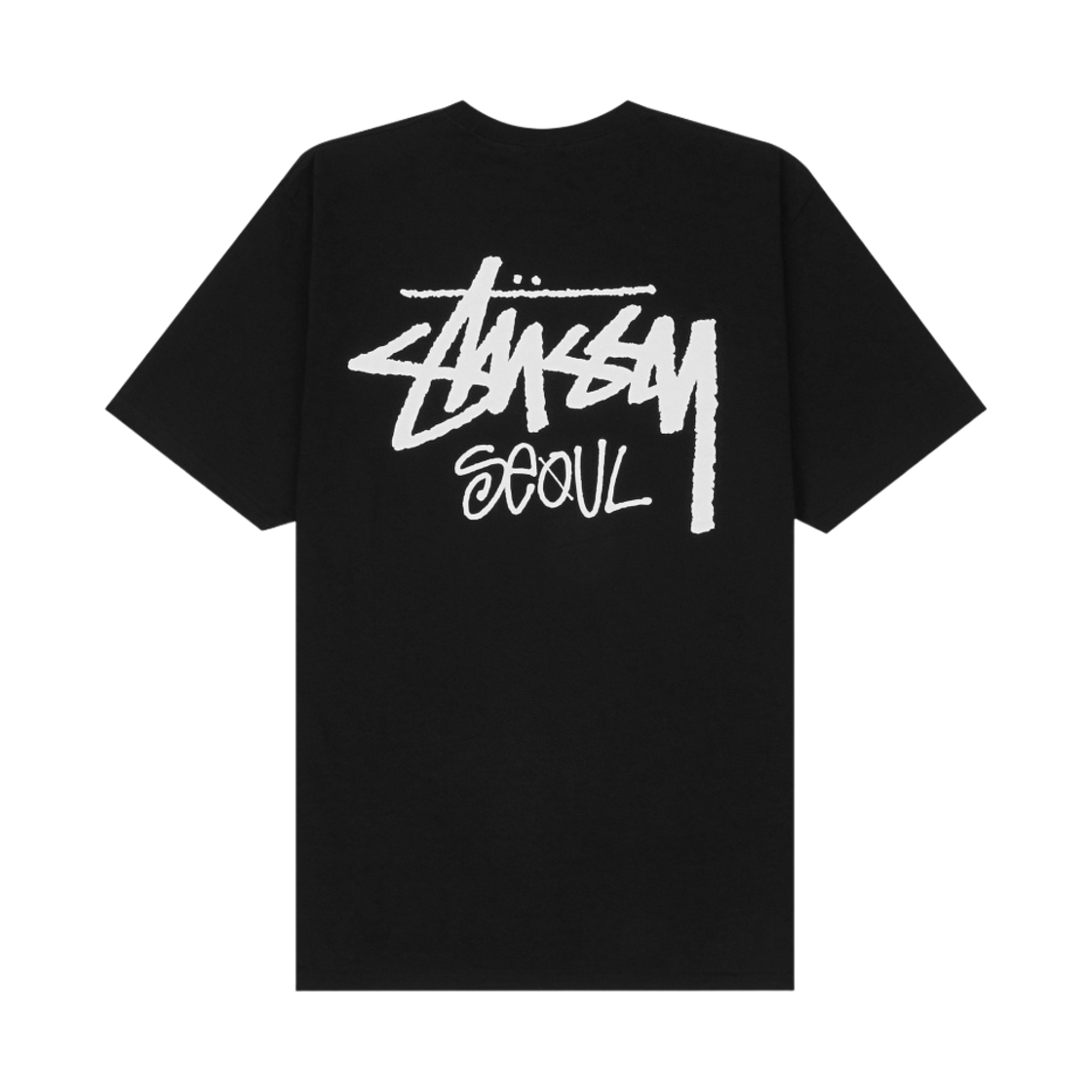 스투시 스탁 서울 티셔츠 블랙 2023(Stussy Stock Seoul T-Shirt Black 2023)