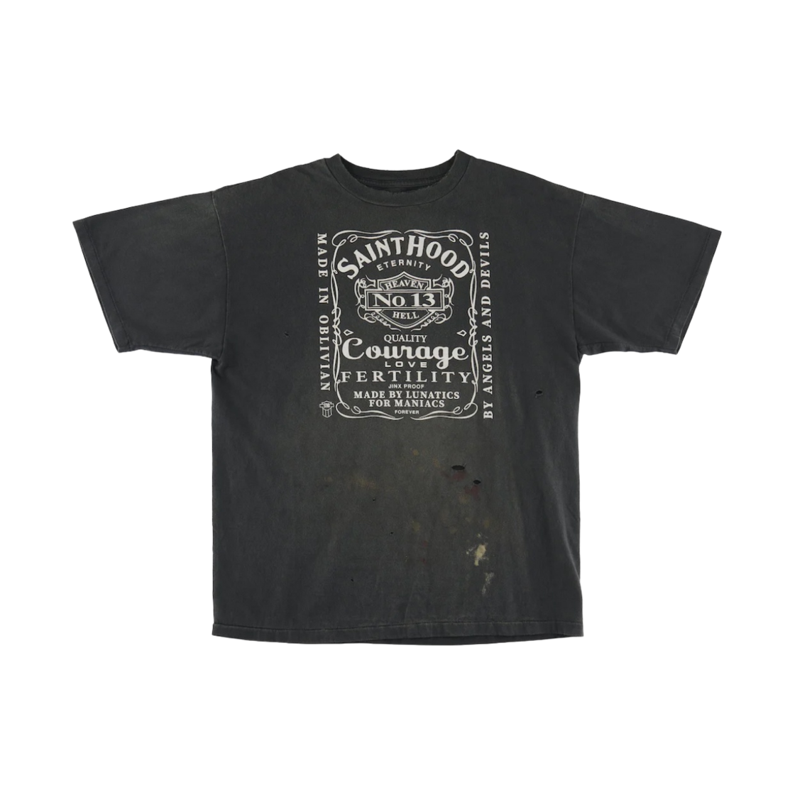 네이버후드 x 세인트 마이클 STHD 헤븐 헬 티셔츠 빈티지 블랙(Neighborhood x Saint Mxxxxxx STHD Heaven Hell T-Shirt Vintage Black)