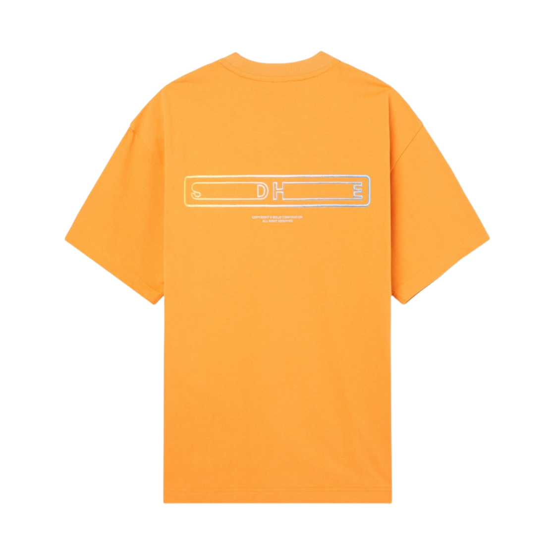 솔리드 옴므 그라디언트 백로고 티셔츠 오렌지 - 23SS(Solid Homme Gradient Back Logo T-Shirt Orange - 23SS) - 1