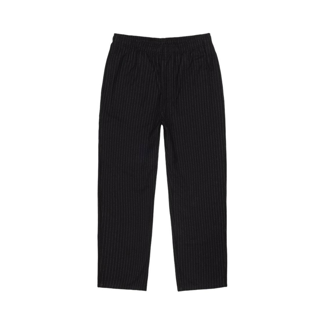 스투시 비치 팬츠 울 스트라이프 블랙