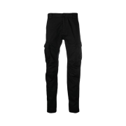 C.P. Company Stretch Sateen Garment Dyed Cargo Pants Black - 21SS