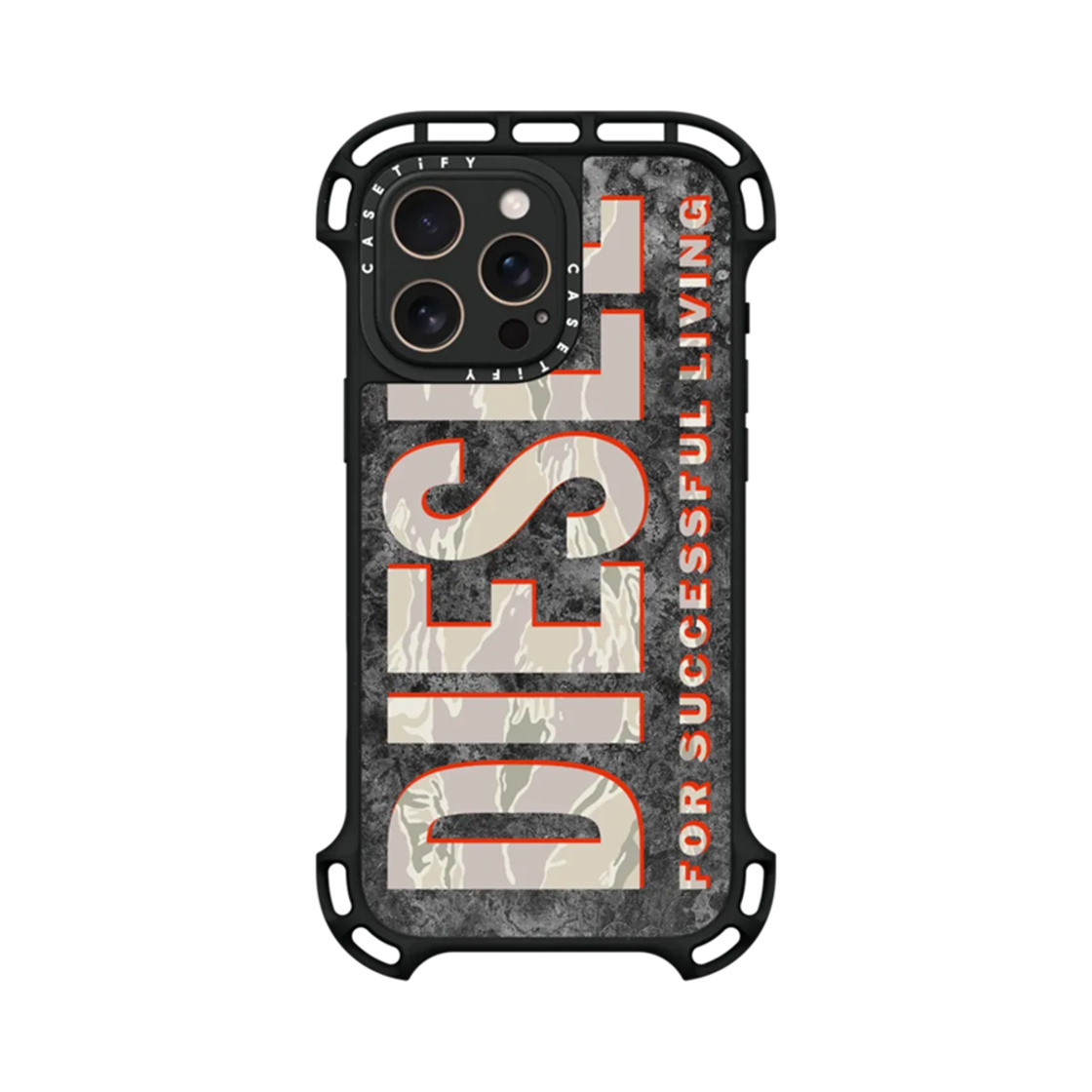 케이스티파이 x 디젤 아이폰 카키 카모 비스코토 맥세이프 울트라 바운스 케이스 블랙(Casetify x Diesel iPhone Khaki Camo Biscotto Magsafe Ultra Bounce Case Black) - 4