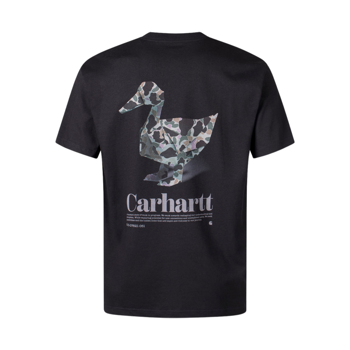칼하트 WIP 루즈 핏 숏슬리브 폴드 덕 티셔츠 블랙(Carhartt WIP Loose Fit S/S Fold Duck T-Shirt Black)