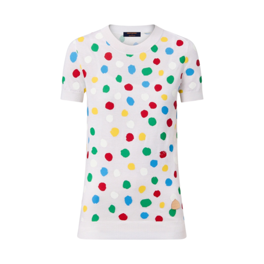 (W) Louis Vuitton x YK Painted Dots Knit Top White