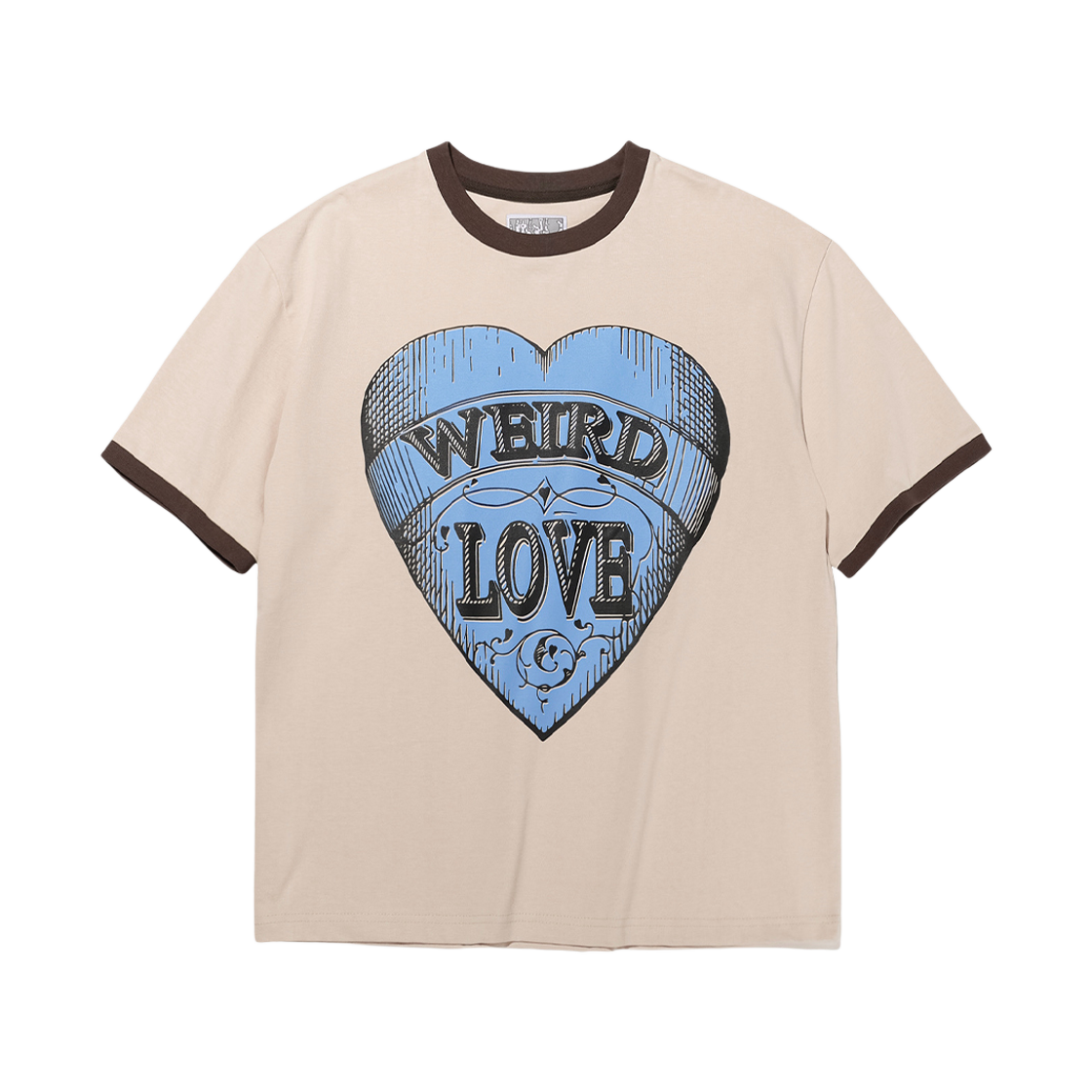 스튜디오위어드 하트 그래픽 티셔츠 블루(STUDIO WEIRD Heart Graphic Linger T-shirt Blue)