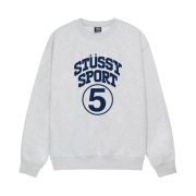 Stussy 5 Sport Crew Ash Heather