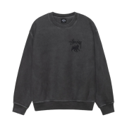 Stussy Rasta Lion Pigment Dyed Crew Black
