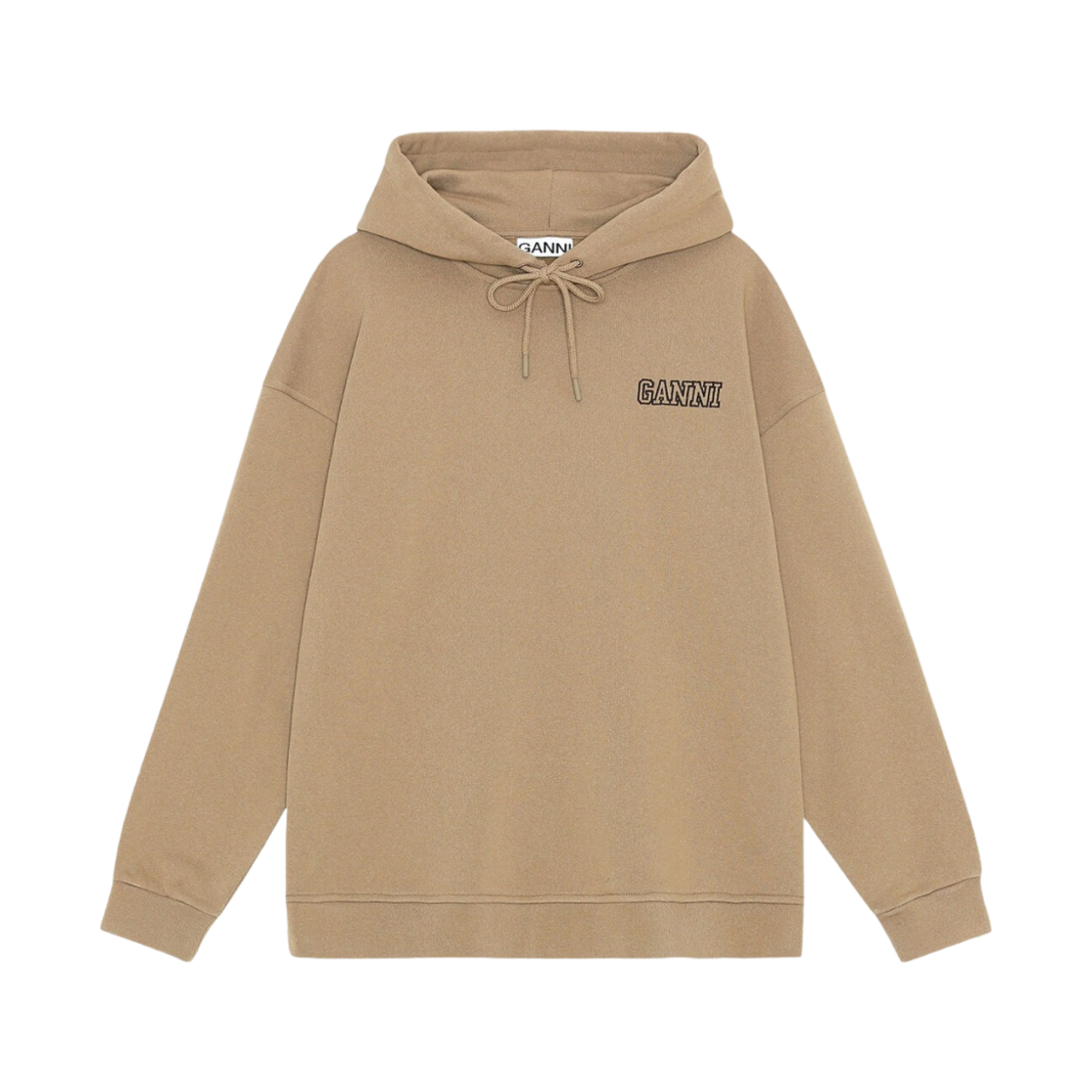 (W) 가니 소프트웨어 이솔리 후드 스웨트셔츠 파슬((W) Ganni Software Isoli Hooded Sweatshirt Fossil) - 1