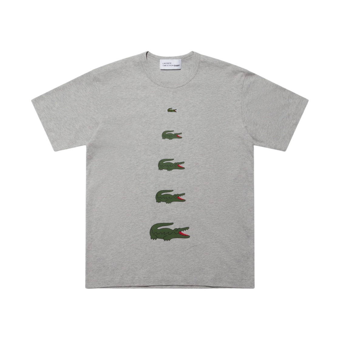 꼼데가르송 셔츠 x 라코스테 프린트 티셔츠 그레이(Comme des Garcons Shirt x Lacoste Printed T-Shirt Gray) - 1