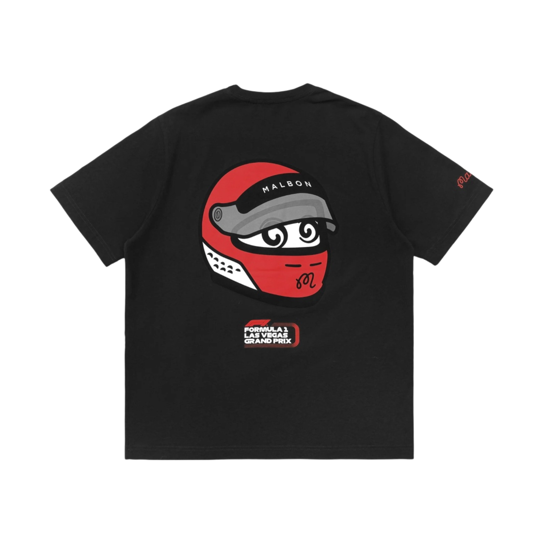 말본 골프 x F1 드라이버 버킷 티셔츠 블랙(Malbon Golf x F1 Driver Buckets T-Shirt Black) - 1