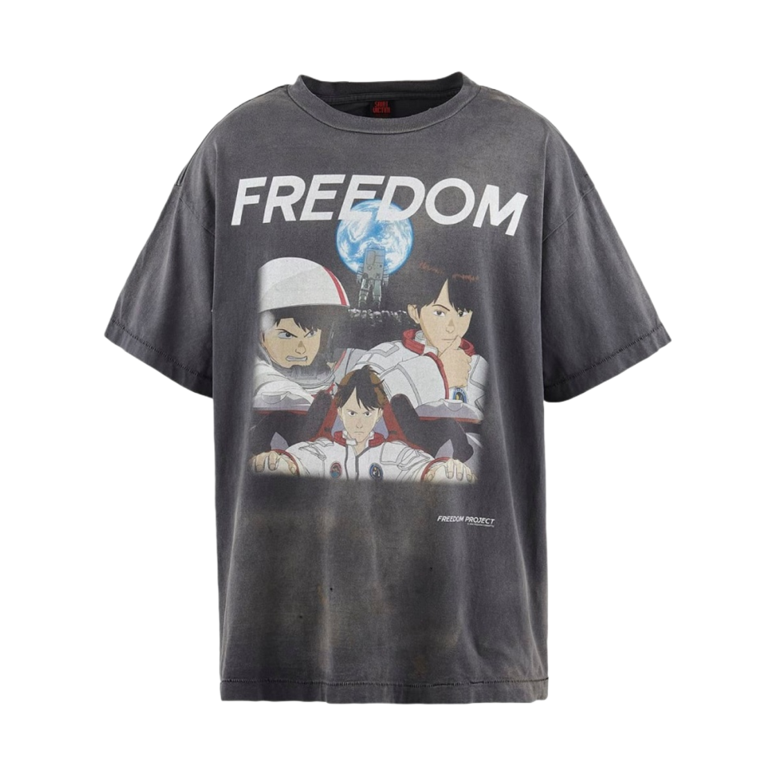 세인트 마이클 x 프리덤 숏슬리브 티셔츠 블랙 - 24SS(Saint Mxxxxxx x Freedom S/S T-Shirt Black - 24SS)