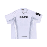 BAPE Multi Logo Relaxed Fit Soccer Jersey White