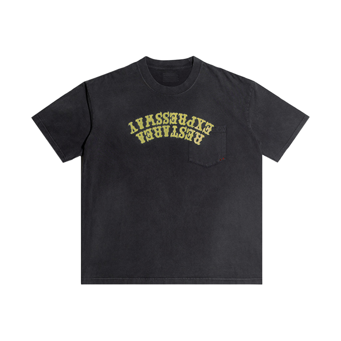 24EP2TS009 BK Gatherlazy Gemstones Riverse Restarea Washing T-Shirt