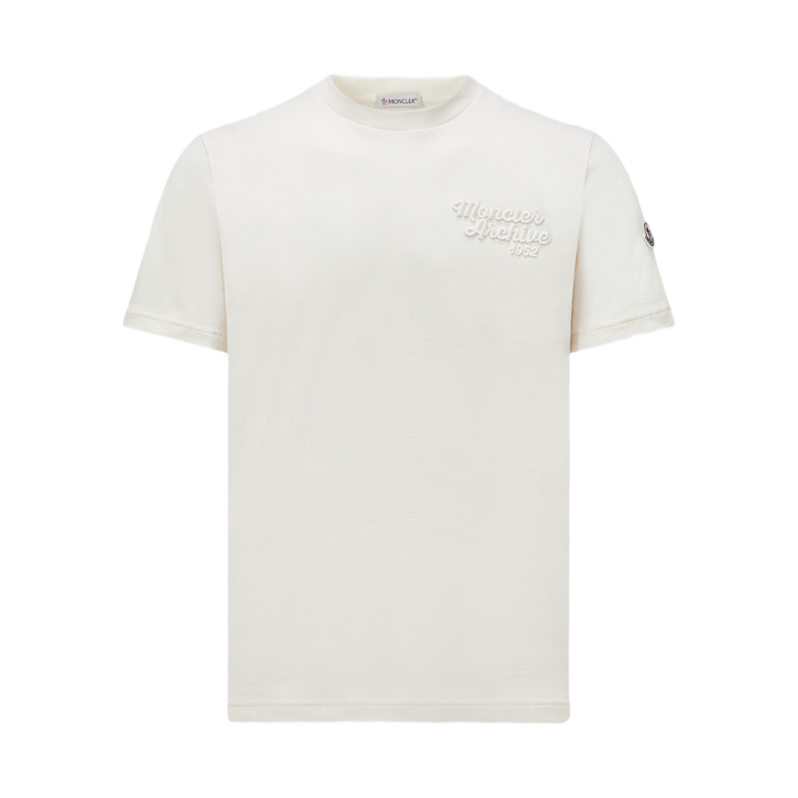 K1-091-8C00063-89AJS-034 Moncler Embroidered Logo Cotton T-Shirt White - 25SS