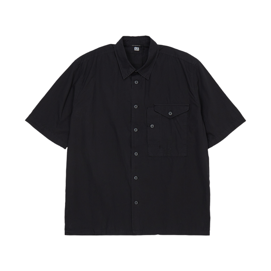 C.P. 컴퍼니 숏 셔츠 블랙 - 25SS(C.P. Company Short Sleeve Shirt Black - 25SS)