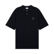 Maison Kitsune Bold Fox Head Patch Oversize Polo Black