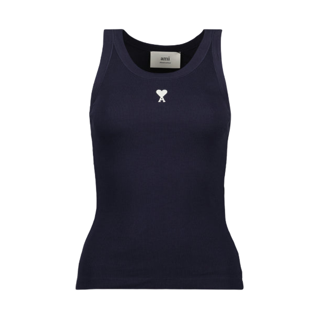 FTK160-JE0117-430 (W) AMI de Coeur Cotton Ribbed Tank Top Navy
