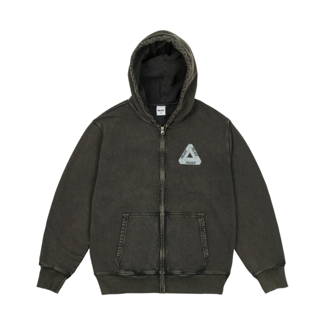 - Palace Pigment Wash Tri-Ferg Zip Hood Black - 24SS - #2