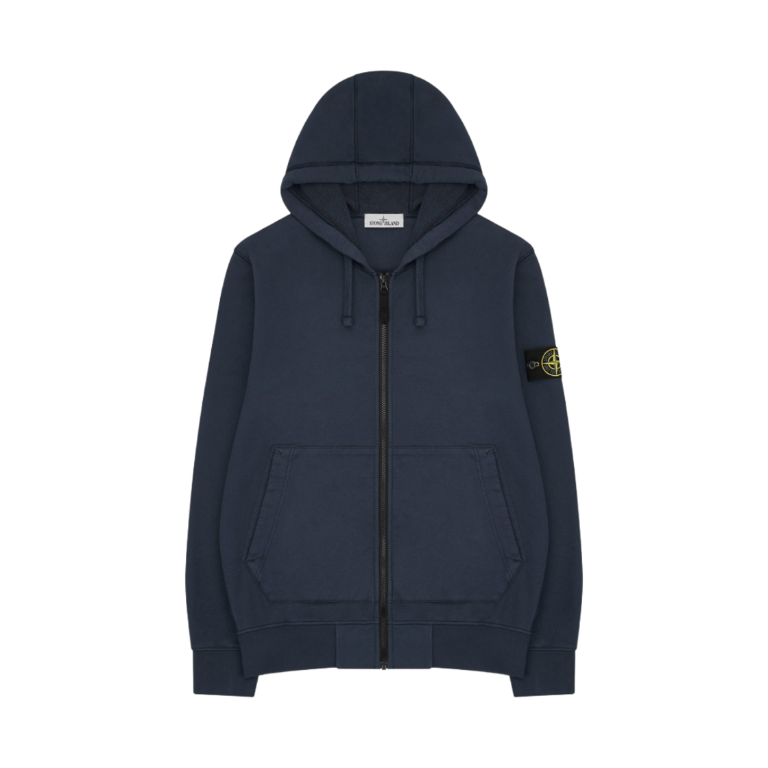 스톤 아일랜드 64251 코튼 플리스 후드 집업 아비오 블루 - 22SS(Stone Island 64251 Cotton Fleece Full Zip Hooded Sweatshirt Avio Blue - 22SS) - 1