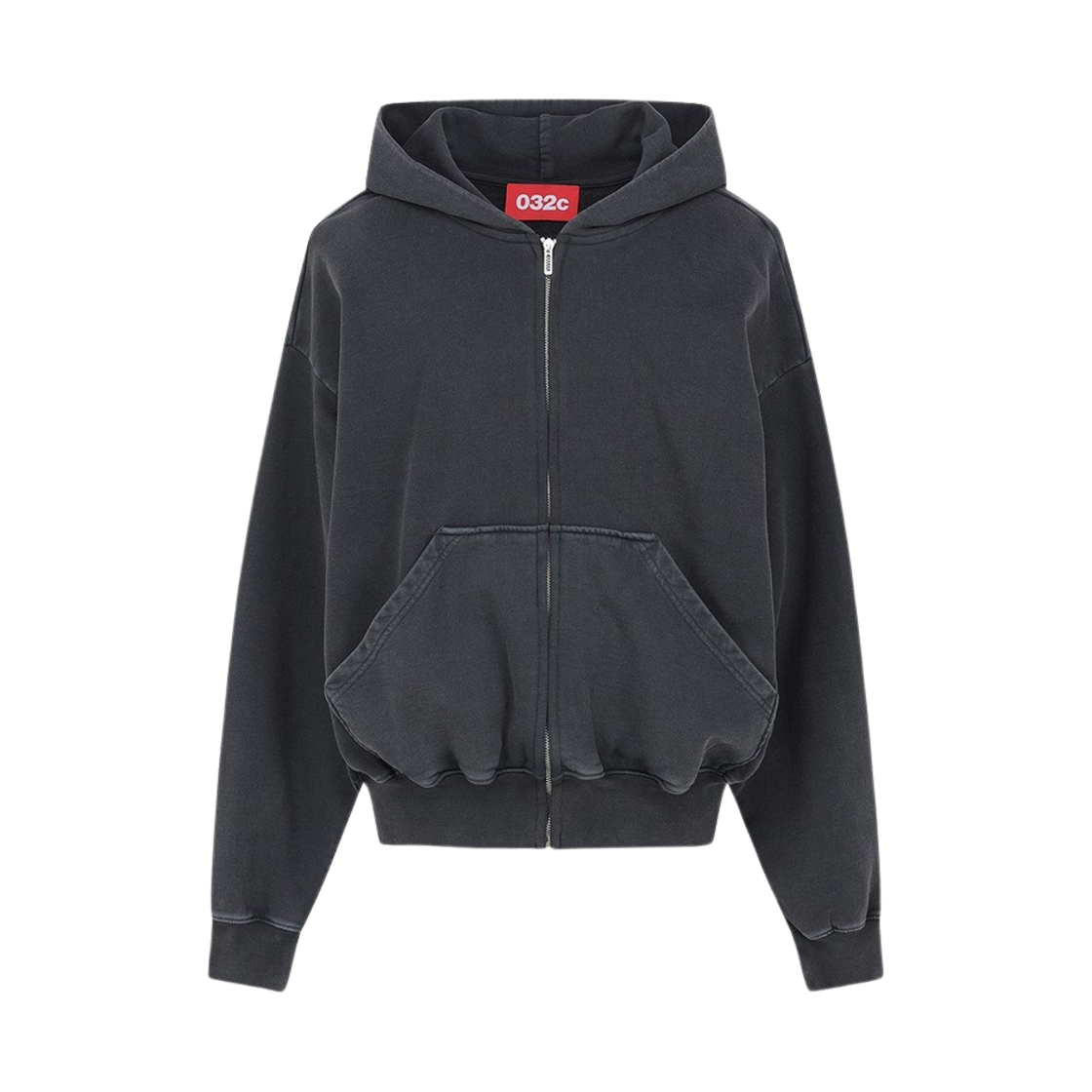 032c 러스터 집업 후디 페이디드 블랙(032c Luster Zip-Up Hoodie Faded Black)